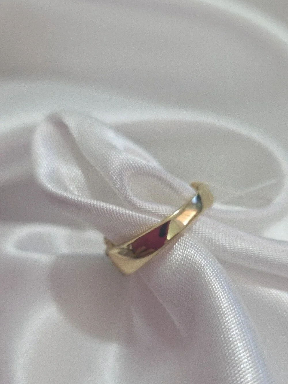 18K Laminated Green Emerald-Cut Halo Ring with Gold Band Size 7